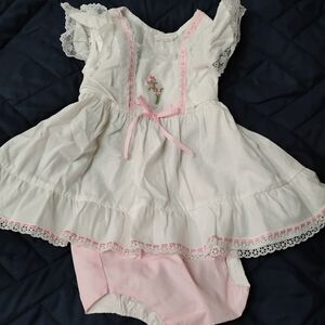 Baby Girl 18 Months Dress Outfit vintage evy Nostalgic 90s